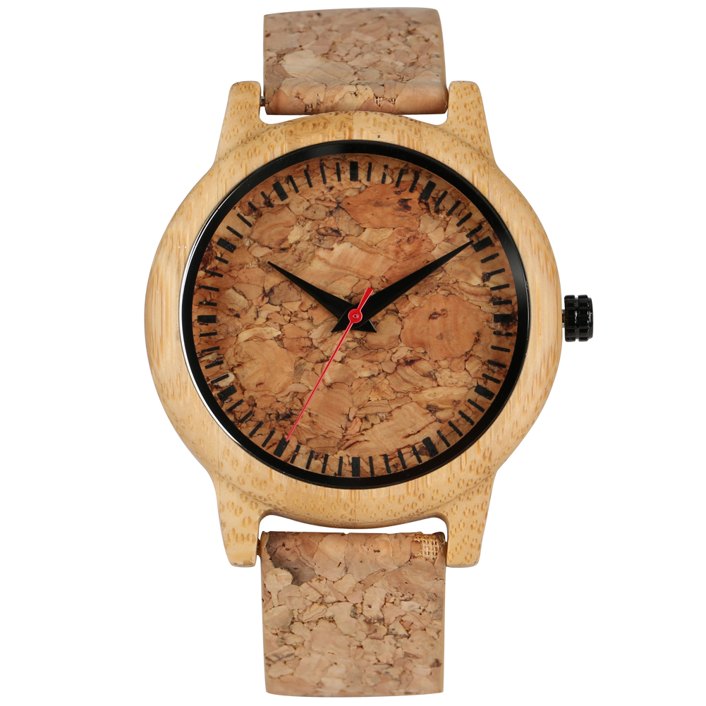 Träklockor för älskare par män klocka kvinnor klocka reloj hombre brunt läderband timmar topp souvenir: Män