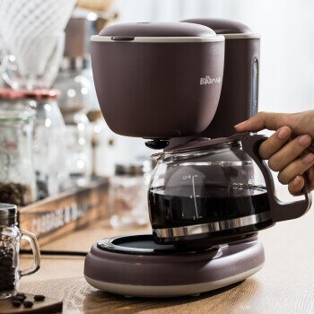 Bear – cafetière américaine pour la maison, petite cafetière automatique, théière à fleurs, double usage, boisson chaude: brown / L'UA
