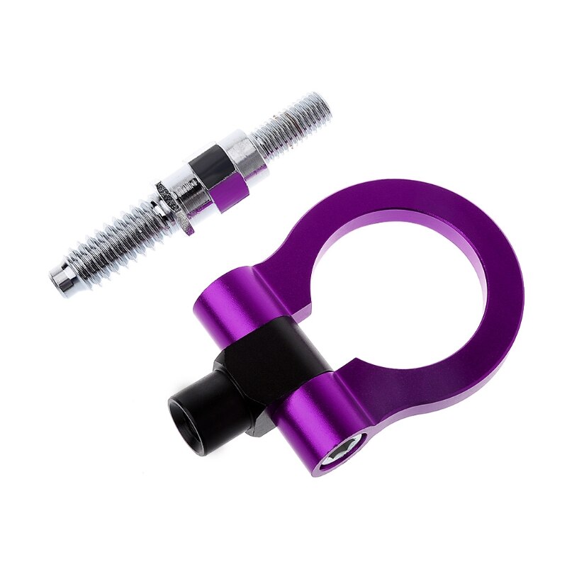 AUniversal Racing Towing Car Tow Hook Fit For BMW E46 E81 E30 E36 E90 E91 European Car Auto Trailer Ring Car Accessories: Purple 