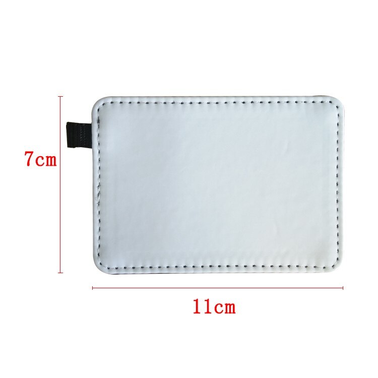 10 pçs/lote Saco Titular do Cartão de Couro Em Branco do Sublimation para a transferência de Calor Impressão consumíveis de Couro Em Branco DIY 7x11cm