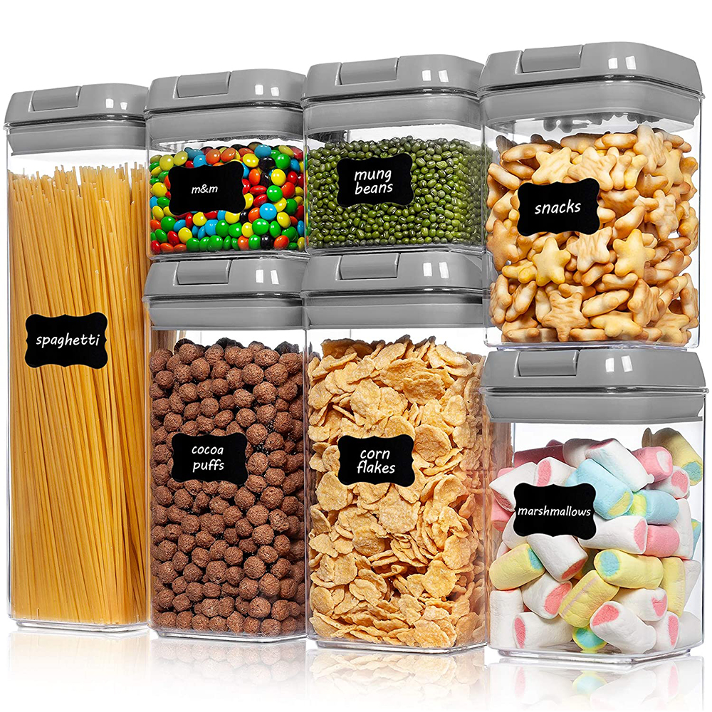Airtight Plastic Storage Container,Cans for Bulk Cereals,Refrigerator Food Container Kitchen Multigrain Sealed Storage Jar