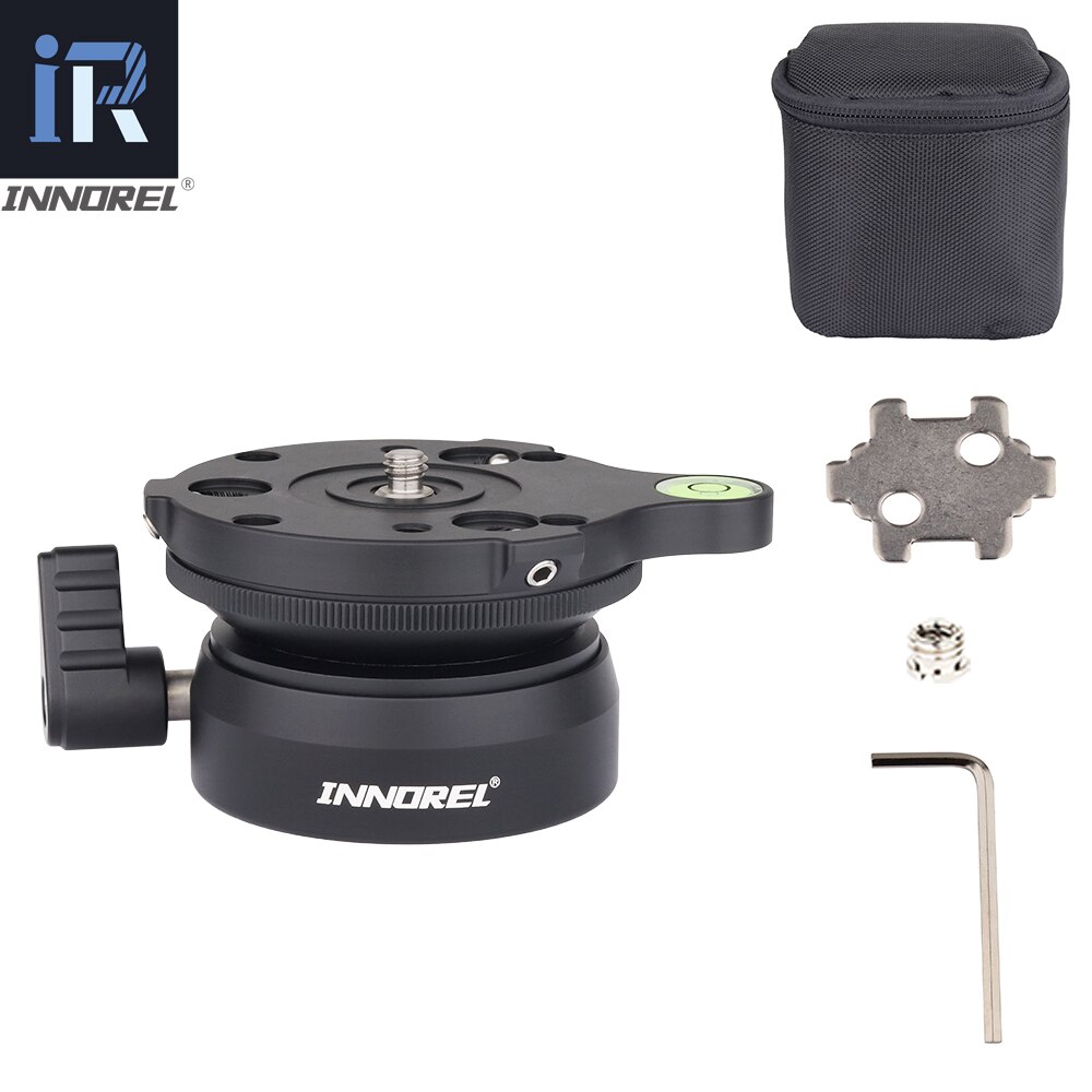 INNOREL LB-60 Tripod Head Leveling Base Level Horizontal Adjustment Platform for Photography Camera Video Recorder