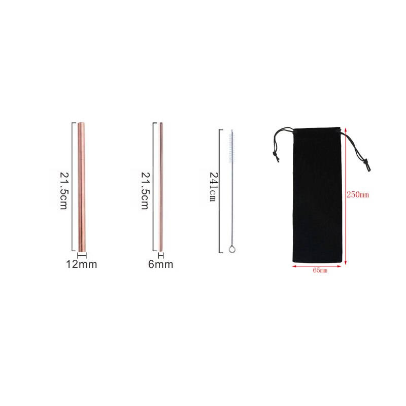 Portable Telescopic Drinking Straw Set 304 Stainless Steel Metal Straw Reusable Travel Keychain Straw With Case Bottle Opener #1