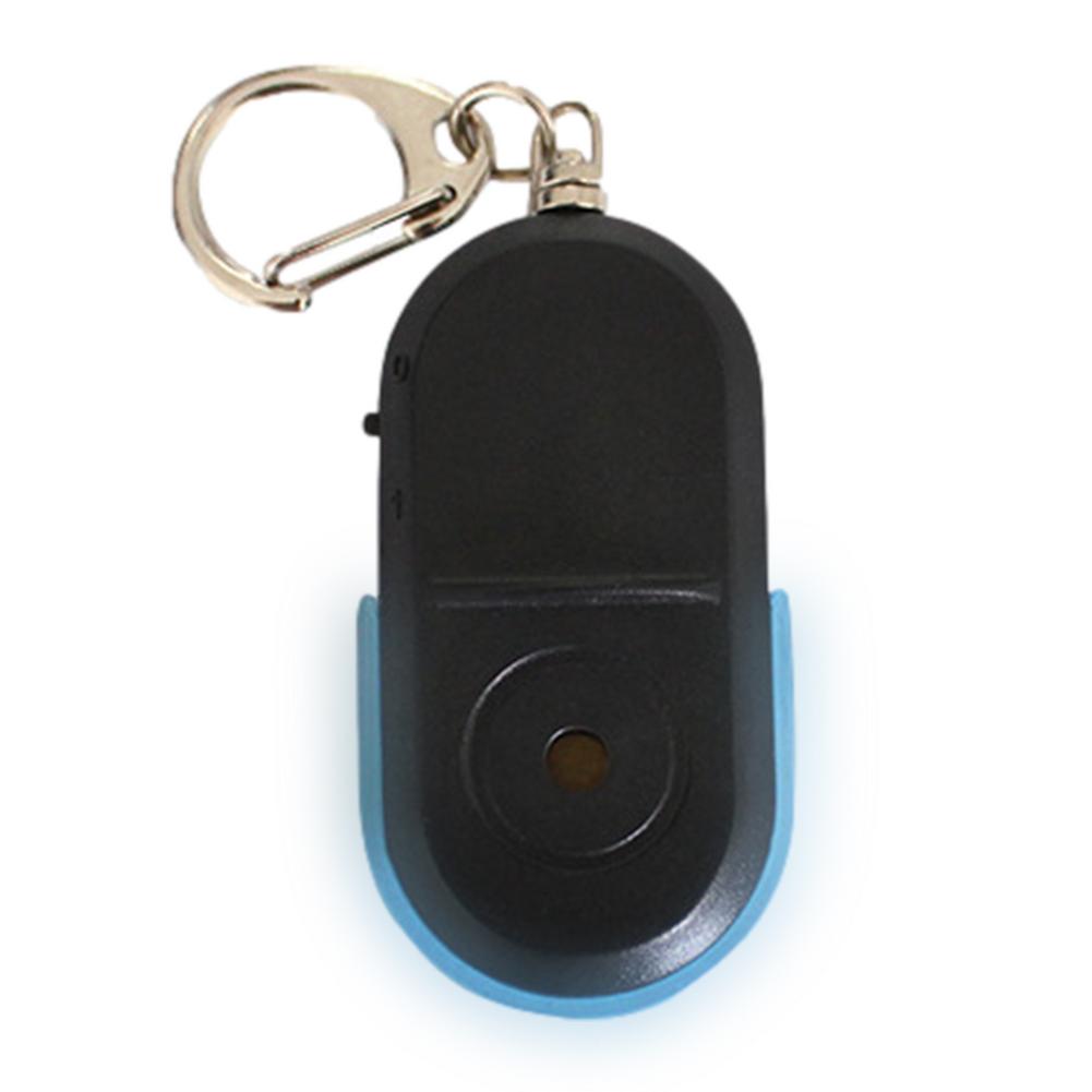 Intelligenter anti-verlust-alarm mit led-pfeife, schlüsselfinder, blinkendem ton, alarmsteuerung, schlüsselortungsgerät, schlüsselanhänger-finder und tracker mit schlüsselring: Blau