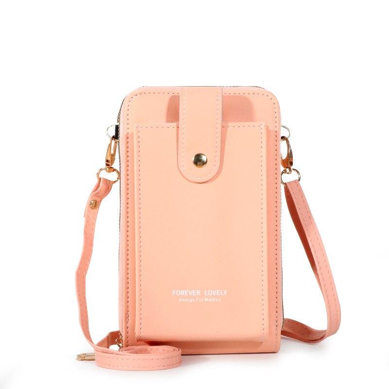 Vrouwen Schoudertas Pu Leather Crossbody Telefoon Tas Portemonnee Kaart Handtassen Messenger Draagbare Kleine Vierkante Tas Voor Meisjes Vrouwelijke: light pink