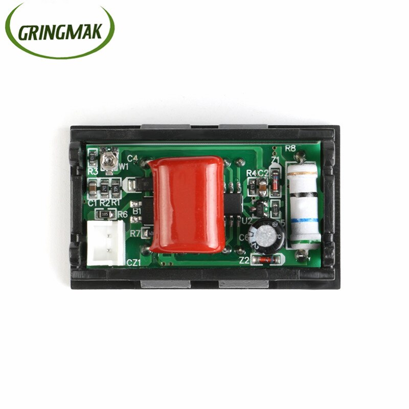 Ac 30-500v auto's motorfietsen voertuigen led digitaal display voltmeter 2 draads mini spanningsmeter volt tester paneel rood groen blauw