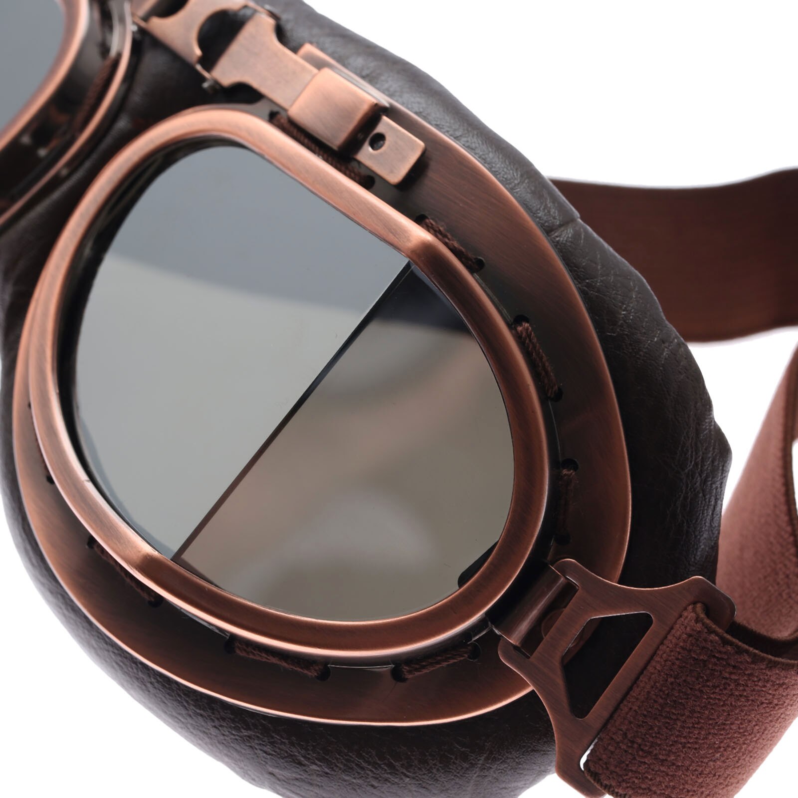 Gafas Retro para motocicleta Vintage Motocross gafas clásicas Retro Steampunk ATV bicicleta cobre casco protección UV