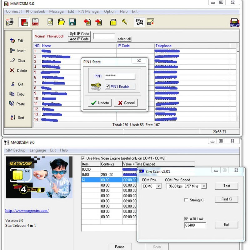 Adaptador portátil do conversor do computador do telefone do leitor de cartão do telefone usb para cartões de uim do sim