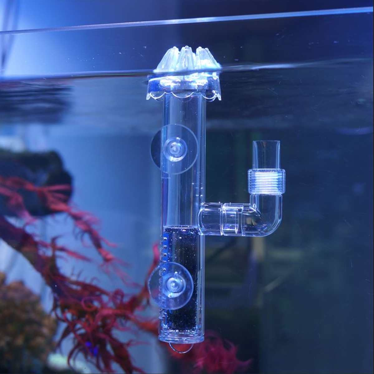Skimmer de proteína para tanque de peces, superficie del acuario acrílica, filtro de aceite, planta de agua, cabeza flotante, de hélice silencioso