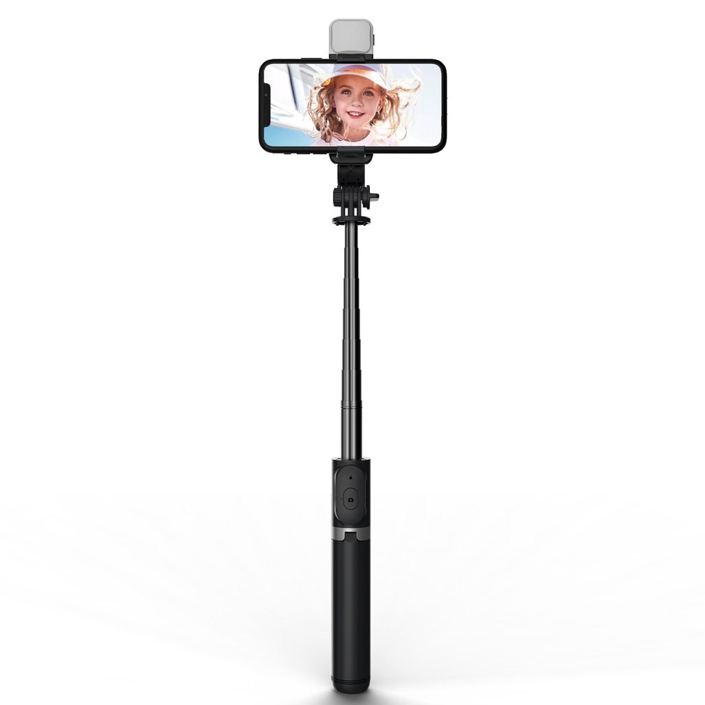Selfie Stick Tripod Q02S 4.0 - 102cm Extendable with Fill Light & Remote for Smartphones