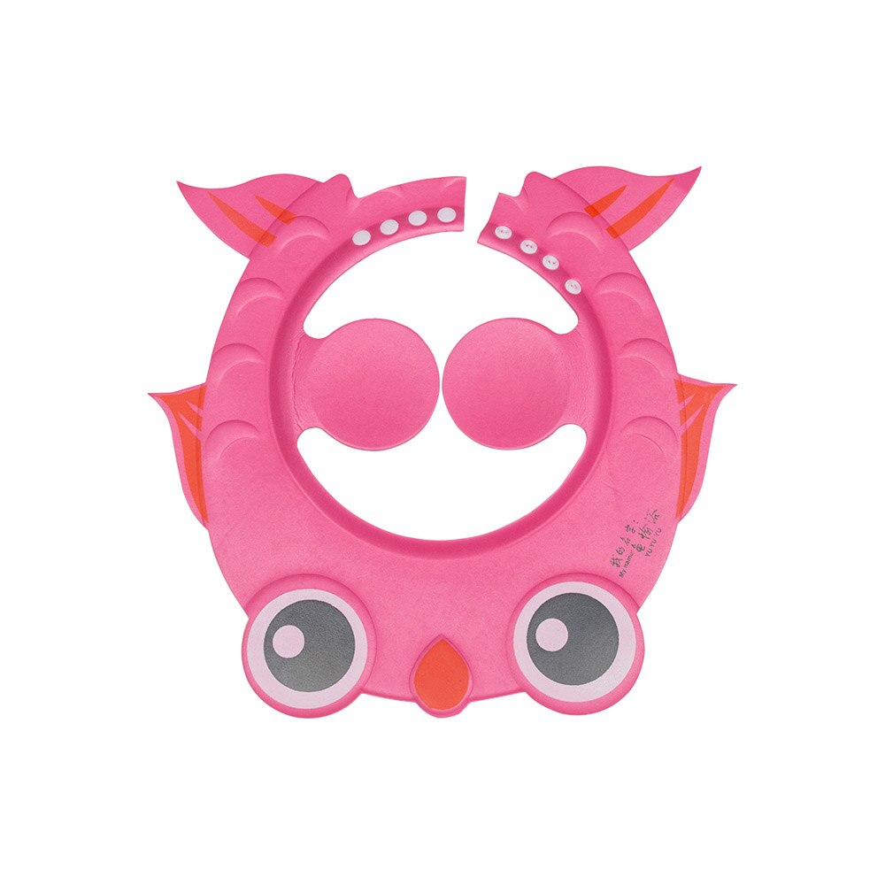 Baby's kinderen kinderen veilig shampoo muts bad baden cartoon grote ogen mooie douchemuts hoed was haar schild: Roze