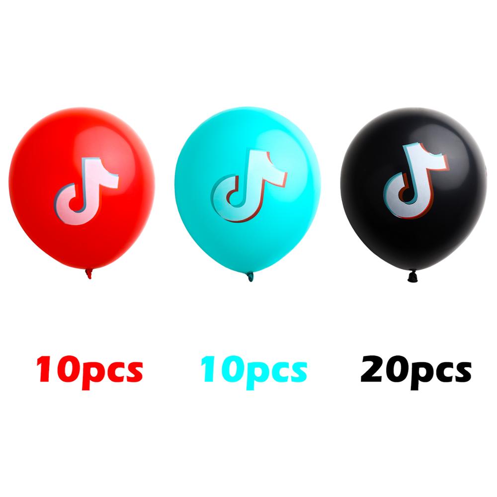40pcs/set Party Balloons TIK Theme TOK Balloons Music Note Balloon Birthday Party Decoration Supplies for Fans Central Cafe