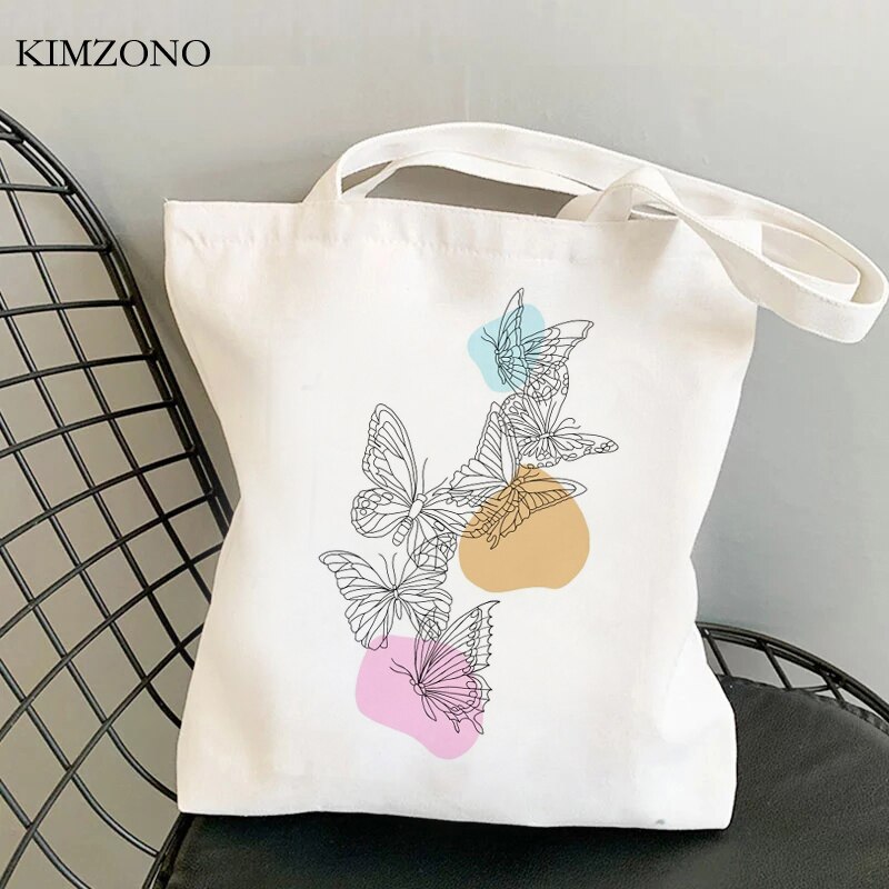 Butterfly shopping bag jute bag grocery reusable bolsas de tela eco bolsa bag cloth bolsas reutilizables jute foldable custom: 29925