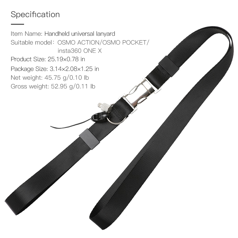 Camera Lanyard for Insta360 One X /Osmo Quick-Release Camera Strap Holder Wrist Lanyard Insta 360 Video Camera Accessories