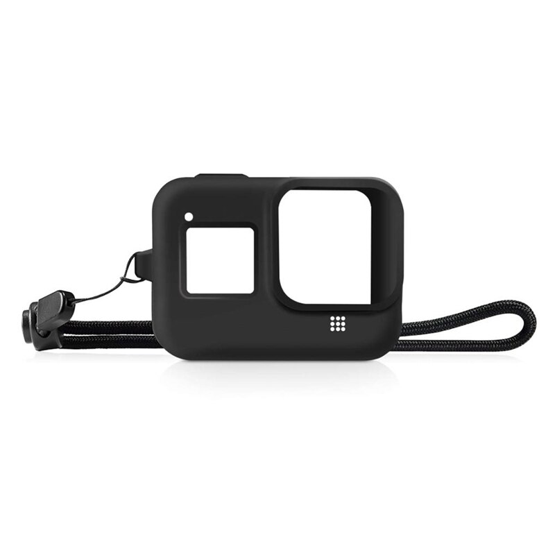 Puluz Siliconen Sleeve Cases + Lanyard Voor Gopro Hero 8 Zwart Camera Accessoires Case Voor Go Pro Hero 8 Zwart
