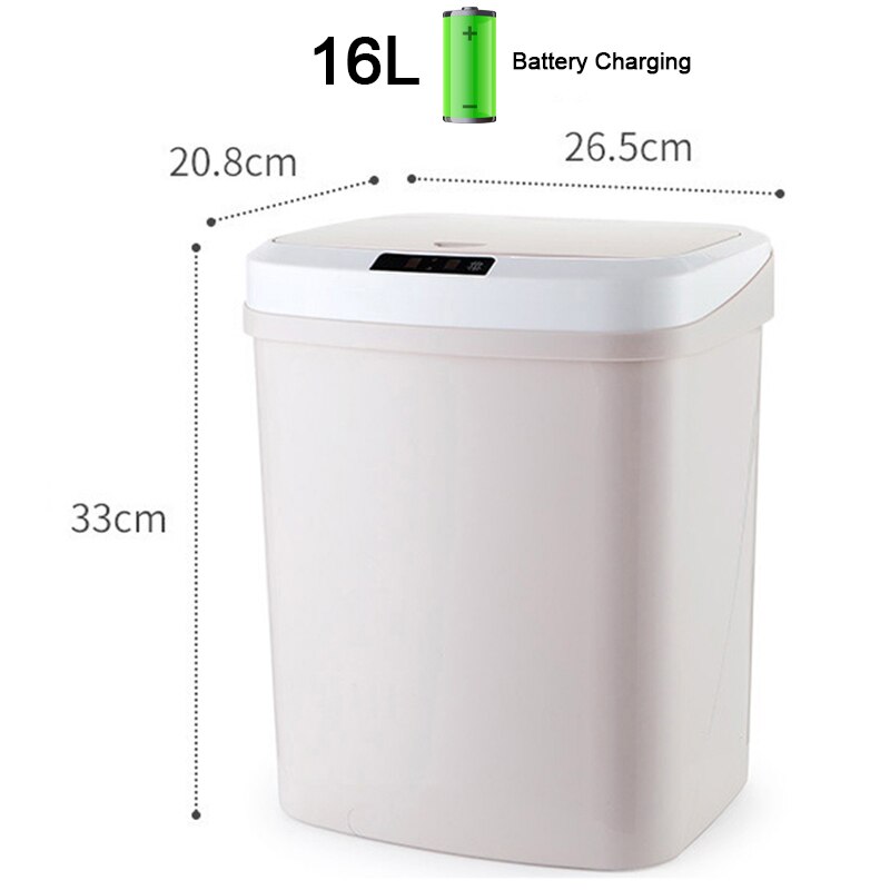 16L Smart Trash Can Smart Sensor Trash Bin For Kitchen Bathroom Automatic Waste Bin Garbage Can Dustbin Rubbish Bin Trashcan