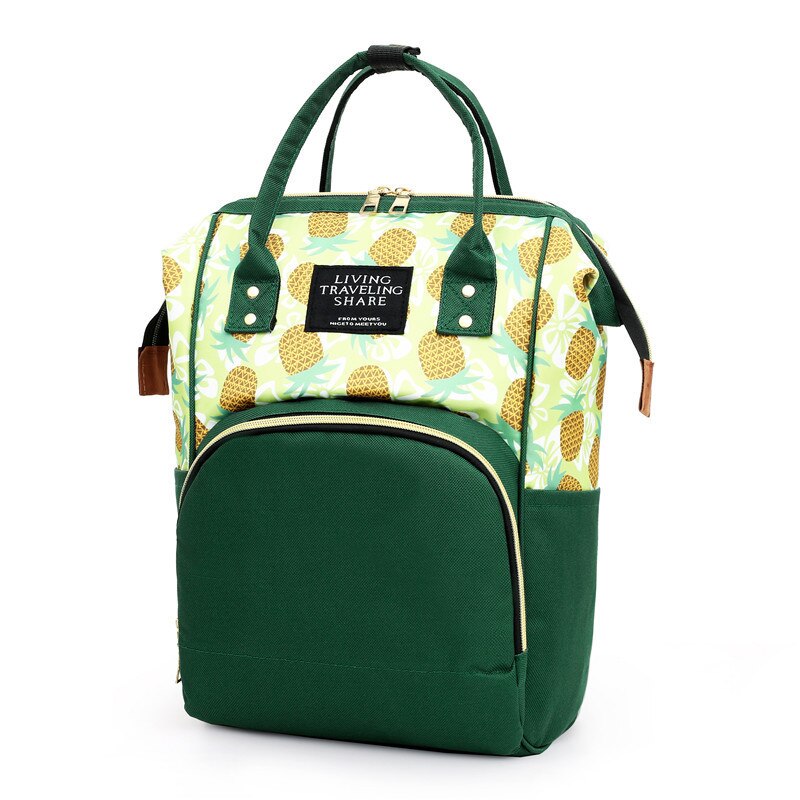 Luiertas Stijl Koreaanse Stijl Multi-Functionele Grote-Volume Rugzak Tas Verpleging Aanstaande Mother 'S Tas: 3389 Green