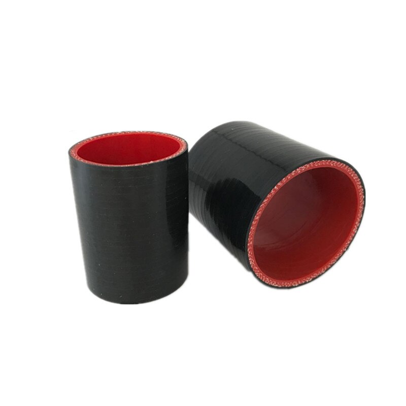 Universal 4 Ply 51mm/57mm/60mm/63mm/70mm/76mm recto manguera de silicona Intercooler Turbo acoplador tubo de entrada negro