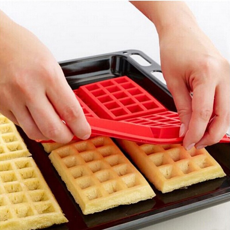 Diy Siliconen Wafel Mold Cake Chocolade Craft Candy Bakken Cookie Muffin Bakvormen Koken Gereedschap Wafel Maker Bakken Tray Mold