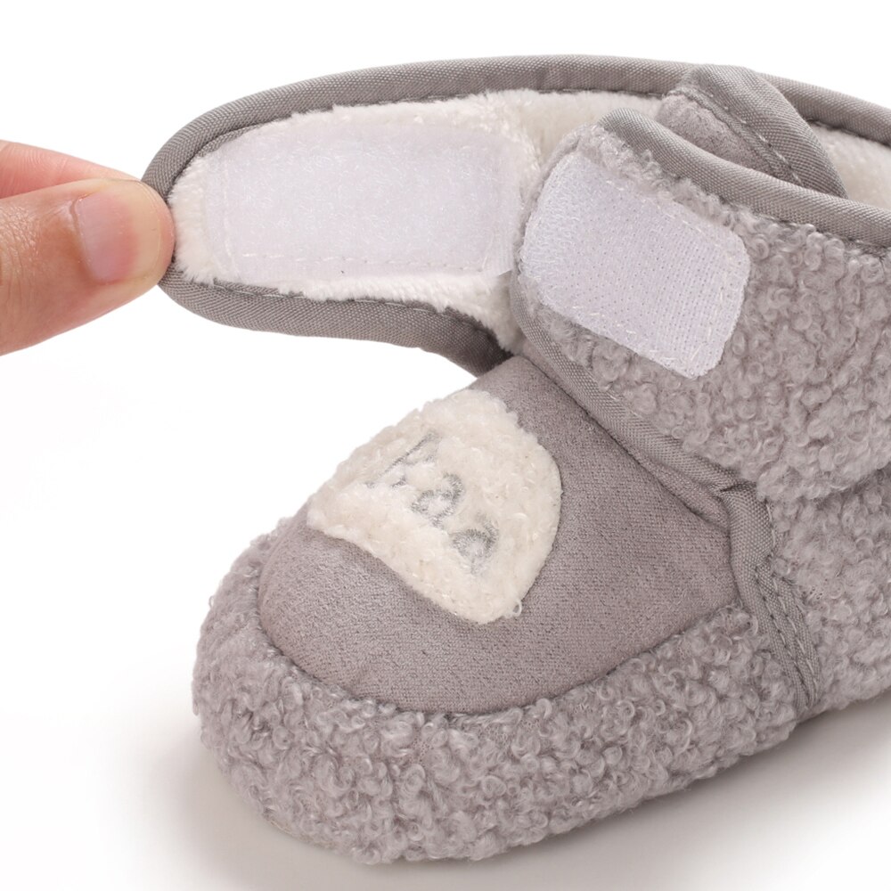 0-1years -né bébé garçon filles décontracté plat cheville Shose hiver moelleux fourrure neige bottes enfant en bas âge bébé premiers marcheurs chaussures D30