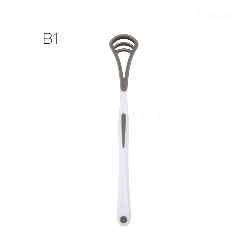 Raspador de lengua de doble uso, limpiadores reutilizables, cepillo de limpieza para la salud bucal, cuidado de higiene, cepillo de dientes, raspado de aliento fresco, 1 ud.: Azul