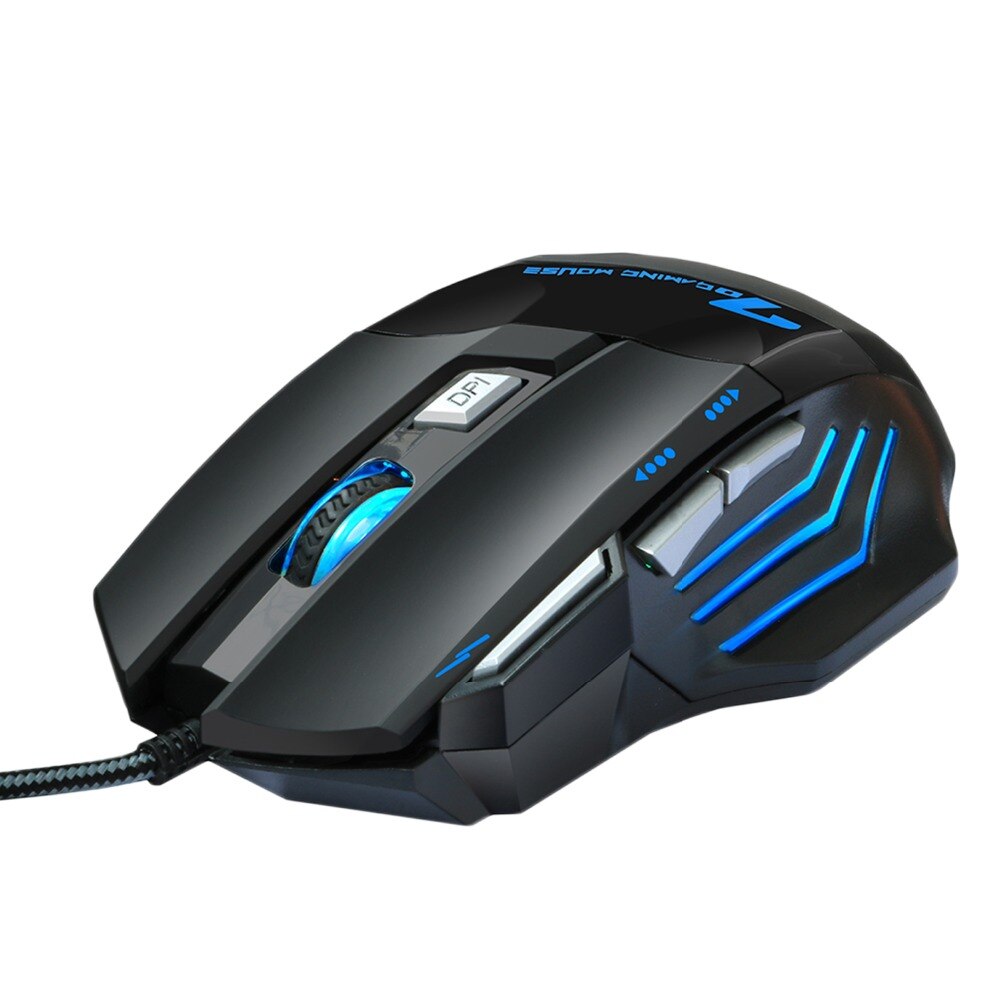 Wired Gaming Mouse 7 Button 5500 DPI LED Optical USB Game Mouse Computer Mouse Gamer Mice Cable Silent Mause For PC