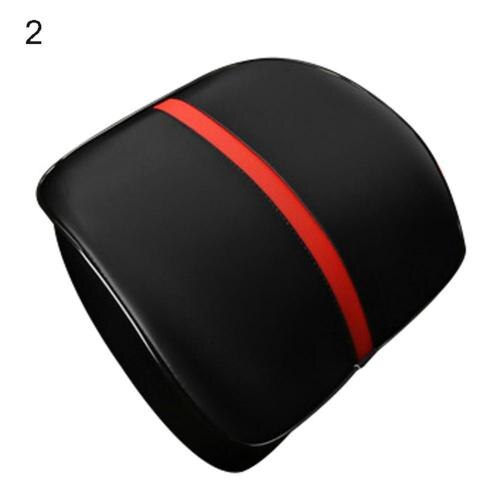 Car Memory Foam Travel Comfortable Neck Headrest Pillow Lumbar Support Cushion: Black Red  Lumbar