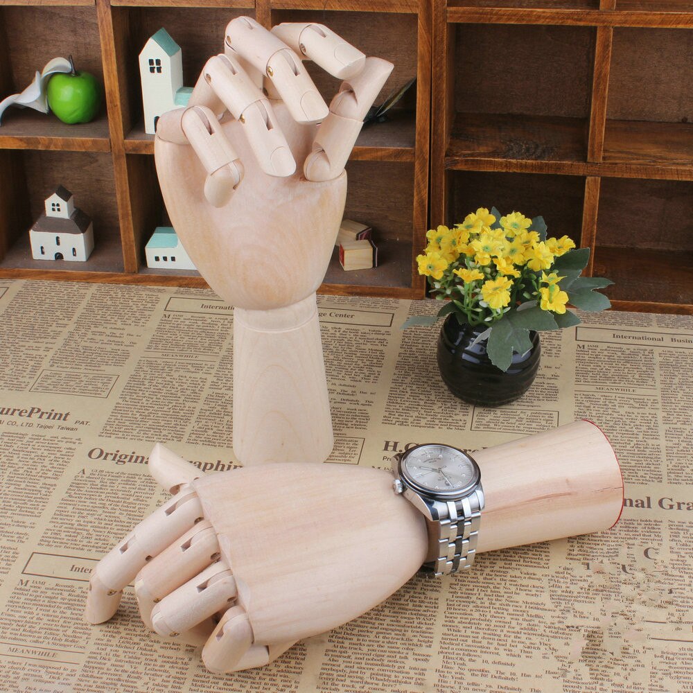 Model Hand 12 Inch cartoons joint Flexible wooden hand for drawing model Sketch supplies Decoration
