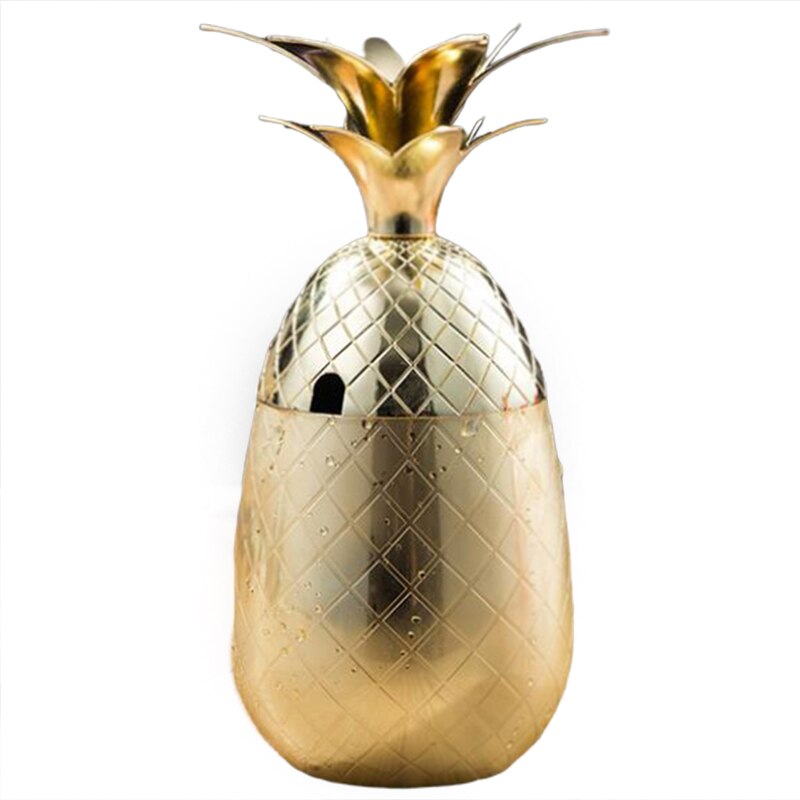 550Ml Pineapple Cup Copper Cup Metal Cup Stainless Steel Beer Mug Coffee Cup: Default Title