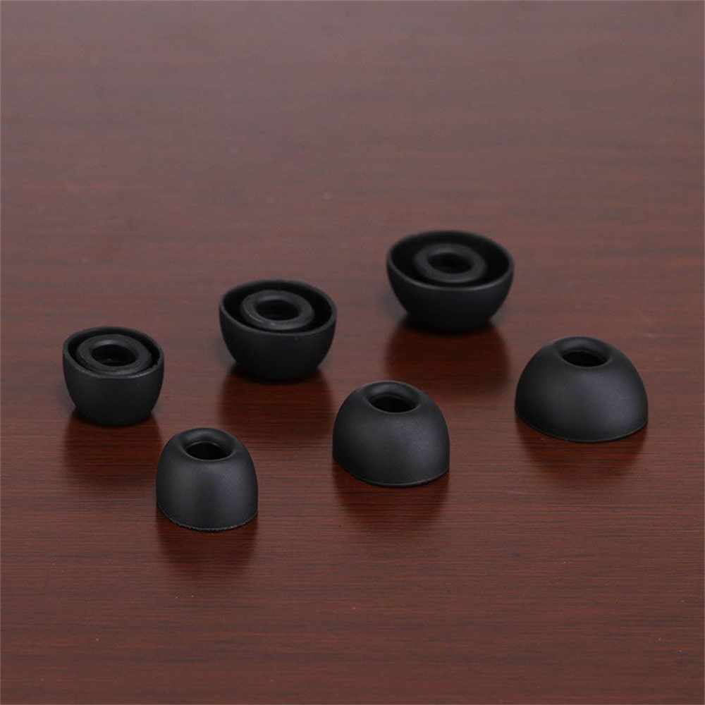 Silikonowe końcówki douszne robić słuchawek Xiaomi Redmi pąki 6zawodowiec Wkładki douszne Wymienne zatyczki robić uszu Eargel: 2xs / czarny