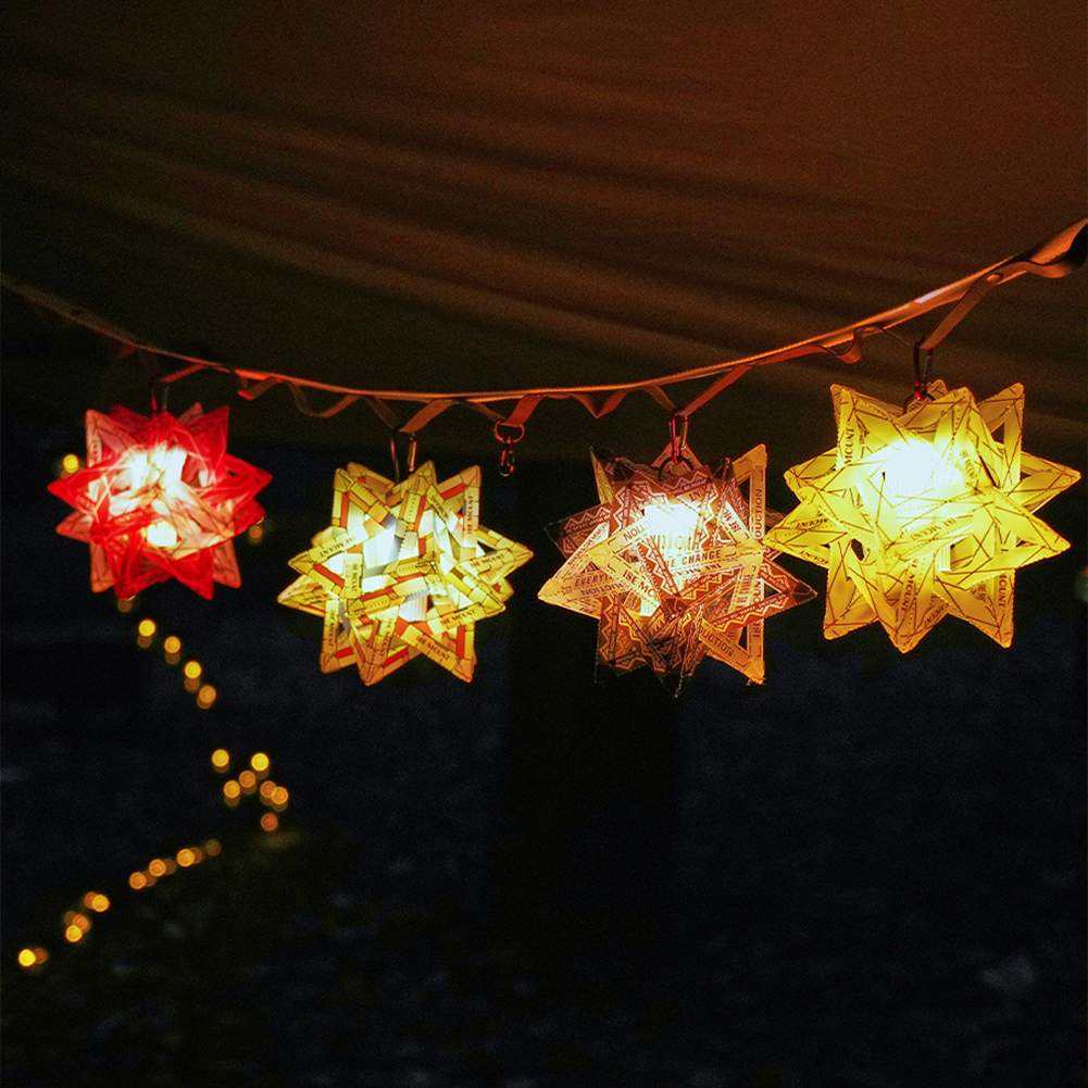 Pantalla de luz de Camping de estrella al aire libre, pantalla de atmósfera impermeable, sombra de linterna para exteriores DIY, resistente al desgaste para tienda de campaña