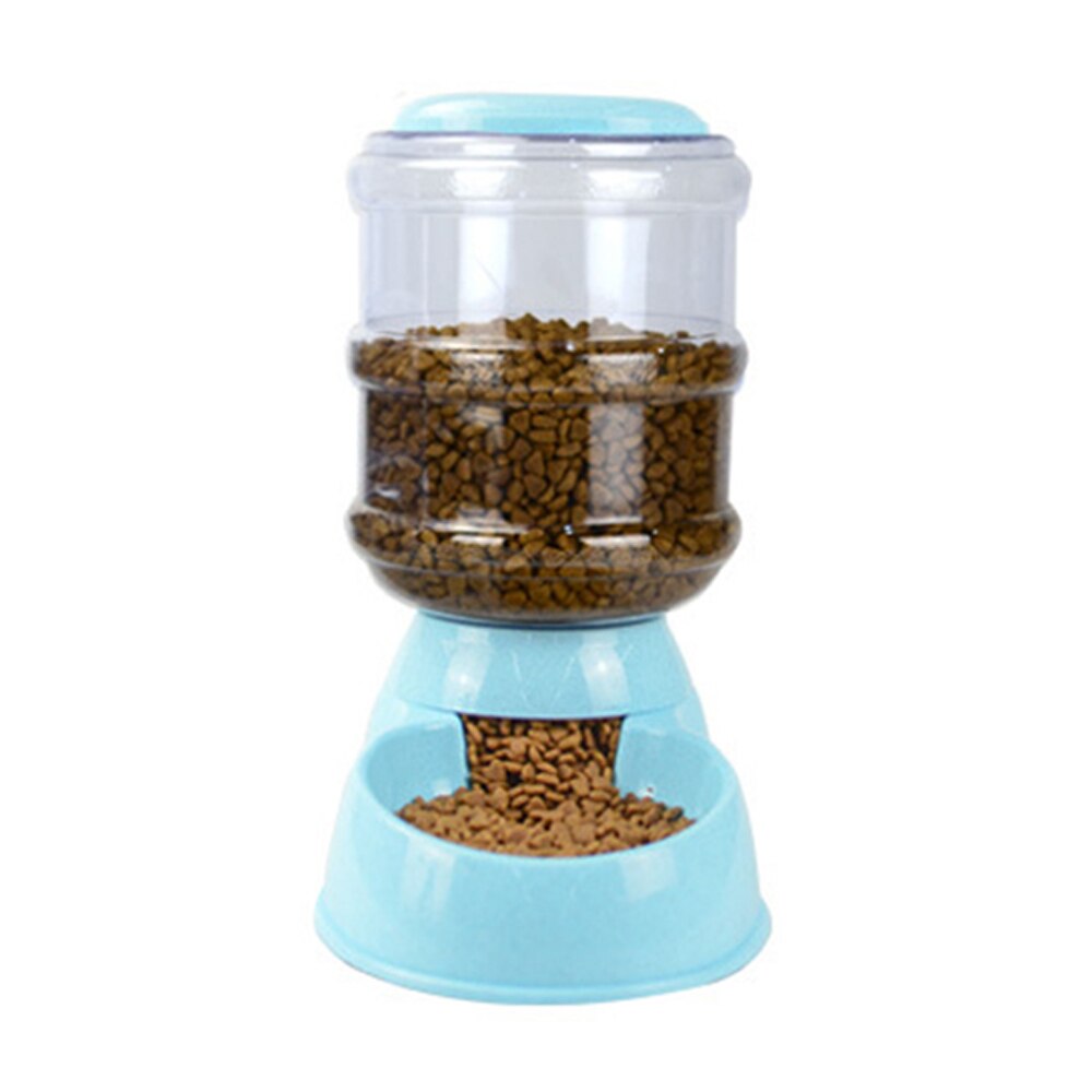 Pet Dog Automatic Water Feeder 3.8L Food Storage Bucket Cat Water Fountain Dispenser Small Pet Watering Supplies Random Color: Blue feeder