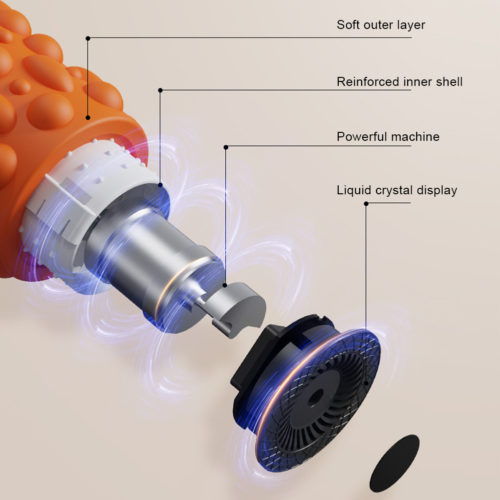 Electric Vibrating Foam Roller Yoga Column Rechargeable Massage Column 5 Modes Exercise Roller for Bodybuilding