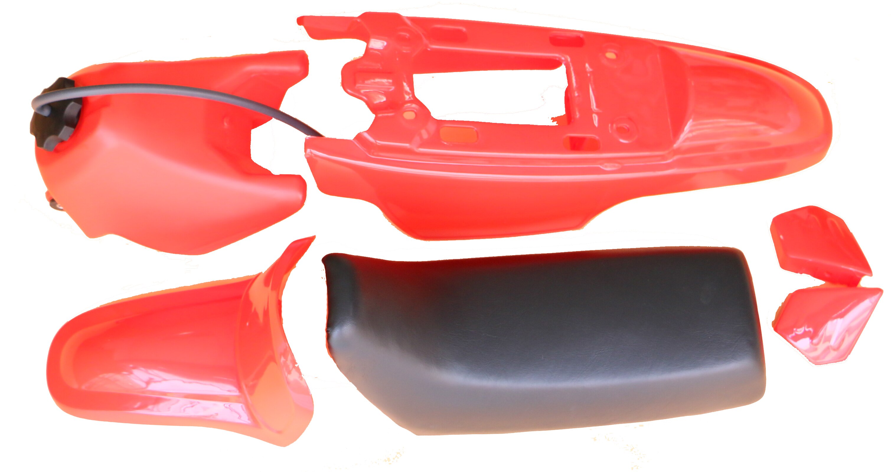 Påbyggnad plast kåpa body kit för  pw50 py50 pw 50 pee wee plast fender kaross säte gas tank kit