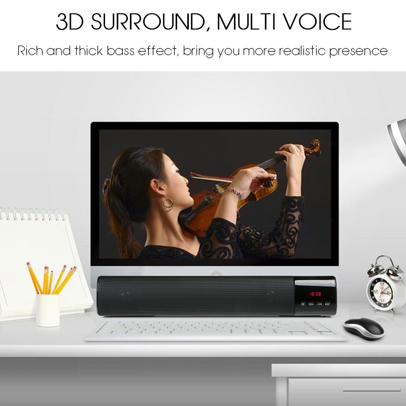 TV Sound Bar Portable boombox phone PC Speaker Bluetooth Wireless loudspeaker Home Theater System soundbar Radio mp4 player