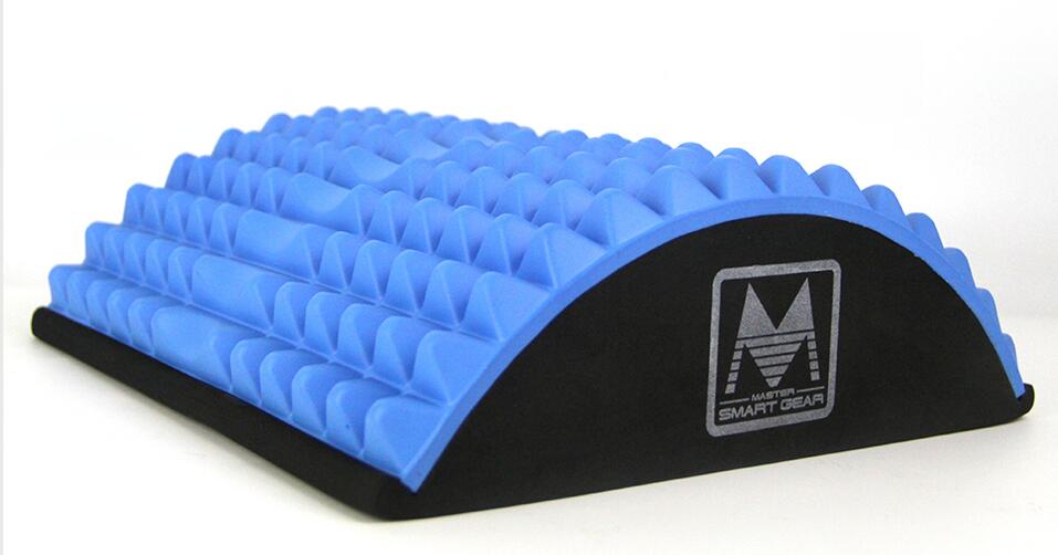 Trigger point massage abdominal mat sit-ups ab acupressure mat core trainer til rygsøjlen behageligt fitnessudstyr: Blå