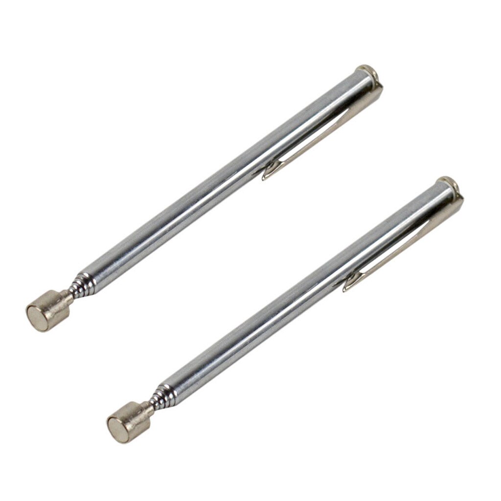 2 stuks Mini Draagbare Telescopische Magnetische Magneet Pen Handige Tool Capaciteit Voor Picking Up Moer Bout Uitschuifbare Pickup Staaf Stok