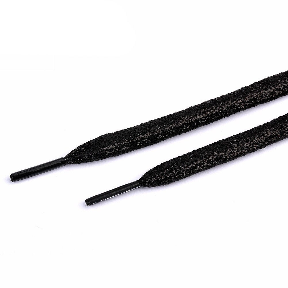 1 paire de lacets brillants de 120cm, paillettes plates, couleurs scintillantes, chaussures scintillantes: black