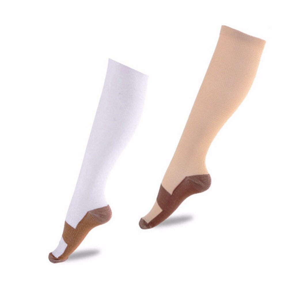 Sport Sok Anti Vermoeidheid Magic Compressie Sokken Vrouwen Mannen Knie Hoge Kousen Comfortabele Voet Pijnbestrijding Zachte Miracle Koper