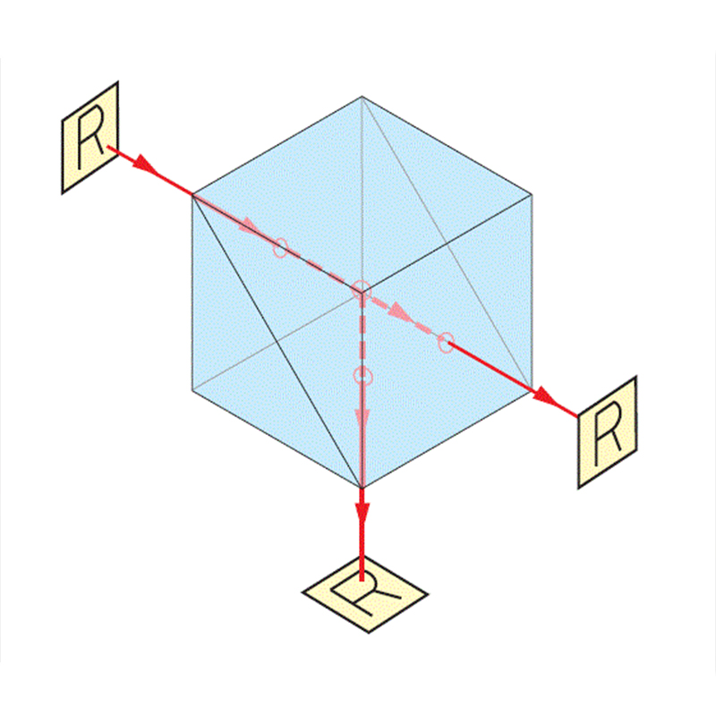 Prisma Divisor de Haz Cubo Vidrio Óptico - 12.7-40mm - Recubrimiento AR - Semi-Reflectante