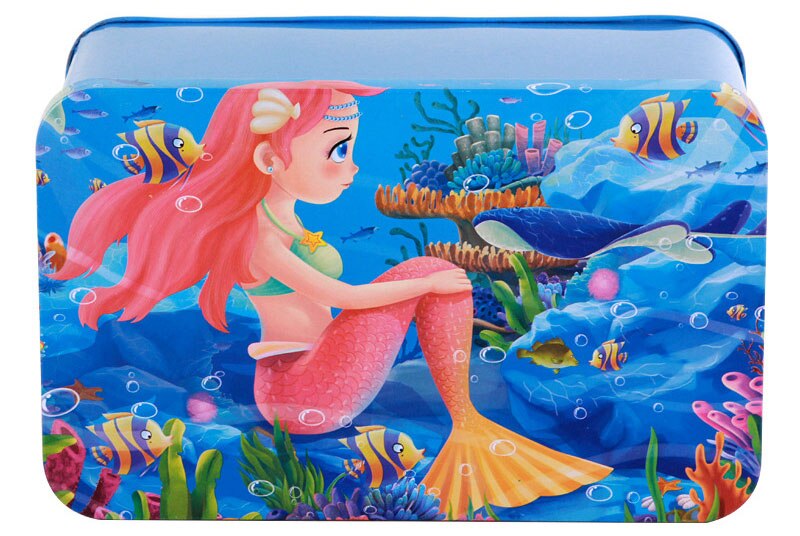 200 Pieces Wooden Puzzle Iron box Child Cartoon Animals Wood Jigsaw Puzzles Toy Kid Educational Learning Toys for Christmas: 06
