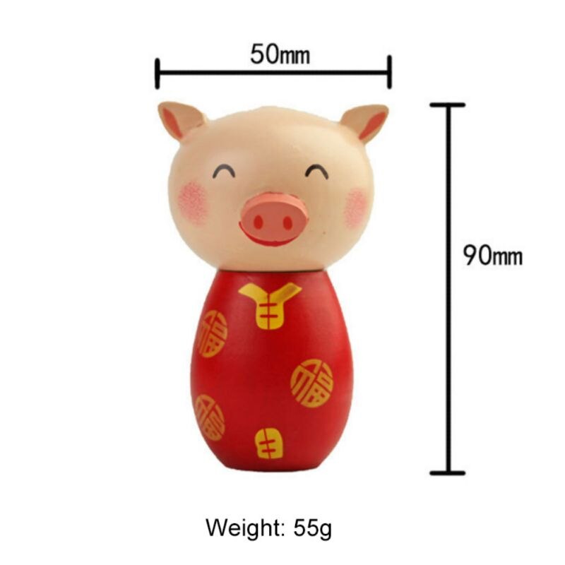 Cute Toothpick Holder Cartoon Animal Wood Toothpick Holder Unique Decorative Case Box Storage Organizer Home Table Decor