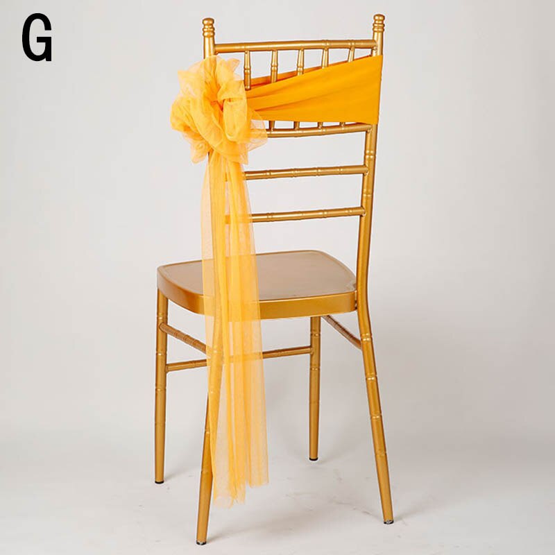 Bandas de satén para silla de boda, cintas para sillas de , cubierta de nudo para silla de decoración, lazo para silla de banquete, color dorado y rosa, novedad: G