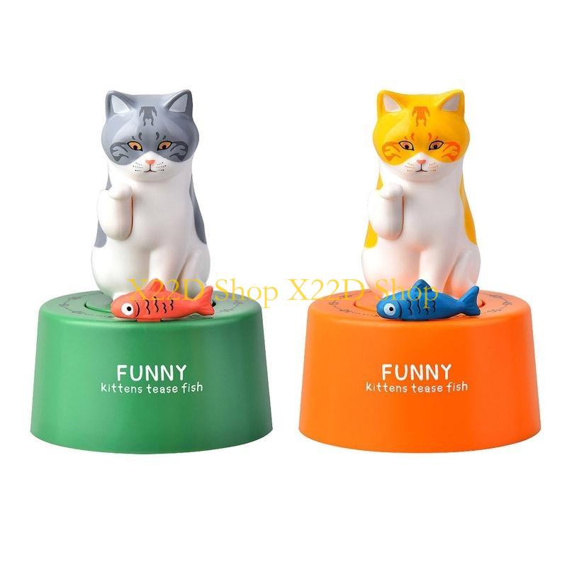 X22d Huishoudelijke keukentimer Cartoon voor katvormige kooktimer Baktimer Kookalarm Keukenaccessoires Plastic mate