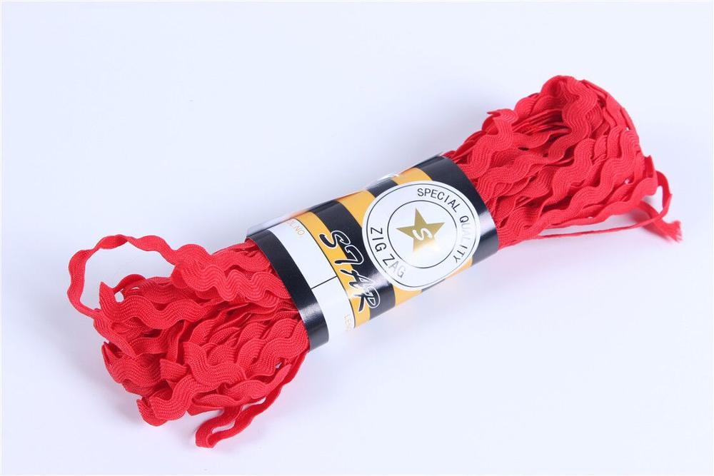 15yard/lot S Shaped Curve Wavy Lace Trim Ribbon Handmade Hat Curtain Pillow DIY Sewing Crafts Wedding Party Decorations: Red 15Y