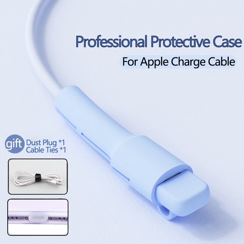 Silicone Charger Cable Protector For Apple Lightning To Usb Both Ends Protector Cover For iPhone Lightning To Type C Cable