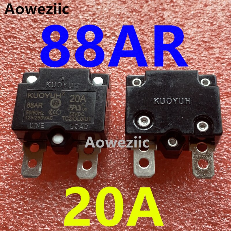 2Pcs KUOYUH 88AR Serie breaker 3A 4A 5A 6A 7A 8A 9A 10A 11A 12A 15A 18A 20A 24A 25A Auto-recupero sovraccarico di corrente di protezione