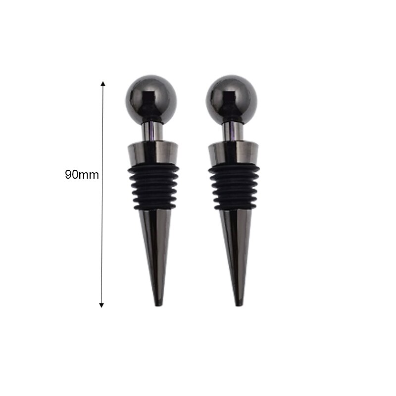 2-3PCS Stainless Steel Speed pourer Liquor Bottle Pourers and Vinegar Tapered Stopper Spout Suitable for About 3/4" Bottle Mouth: 2 Black Cork
