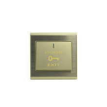 (10 STKS) gouden kleur metallic oppervlak deur exit toegangscontrole systeem Push deur schakelaar paniekknop voor Alarm