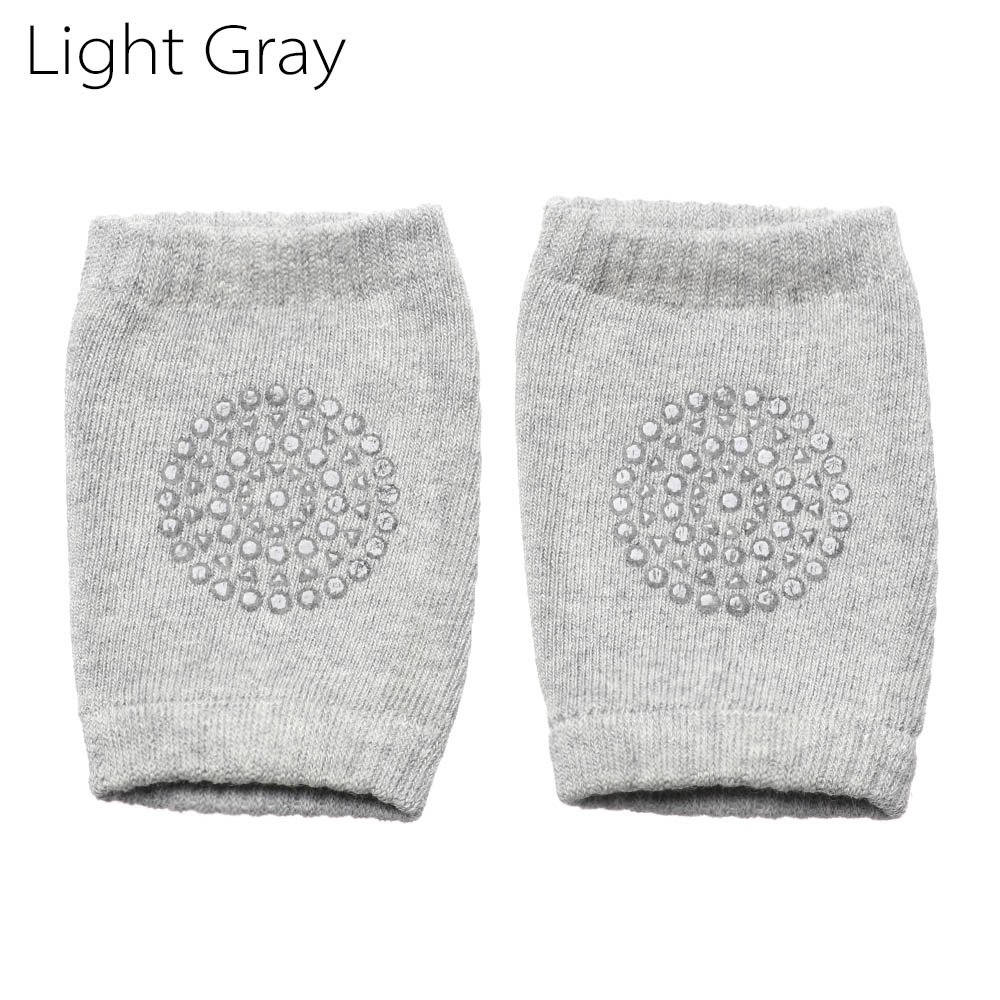Un par de calcetines transpirables de seguridad para niños que gatean, almohadillas de seguridad para bebés, calentadores de piernas para bebés, calcetines transpirables antideslizantes para gatear: A-Light Gray